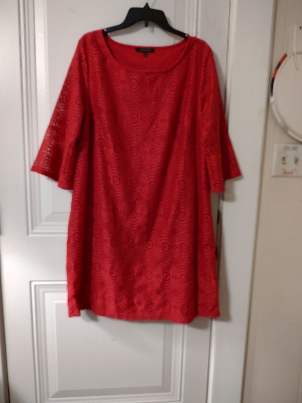 Red Lace Shift Dress